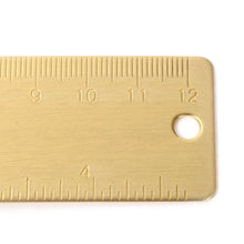 Load image into Gallery viewer, Brass Ruler, inch and CM ruler, 2 kind of size -12cm15cm, Leather craft tools MLT- P0000CUM
