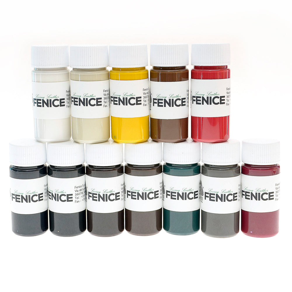 Fenice Co. section finishes. Leather edge paint Section Lacquers offers a pleasing finish to the edges,Leather craft tool MLT-P0000BGI