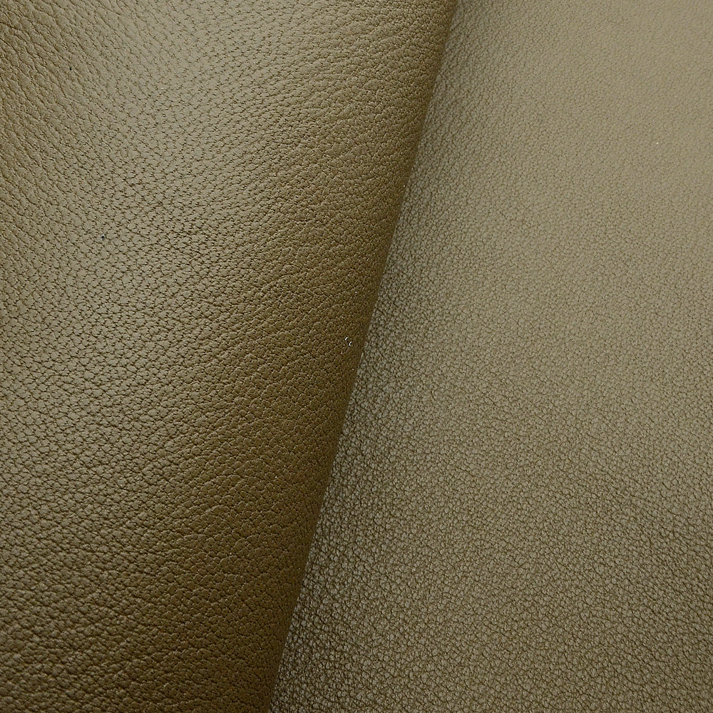 France Goat Skin - Crispe Leather [Dark Beige] 0.35~0.40 m2, Finished Goatskin Leather (NOT Cutting size) Leather crafting MLT- P0000DEL