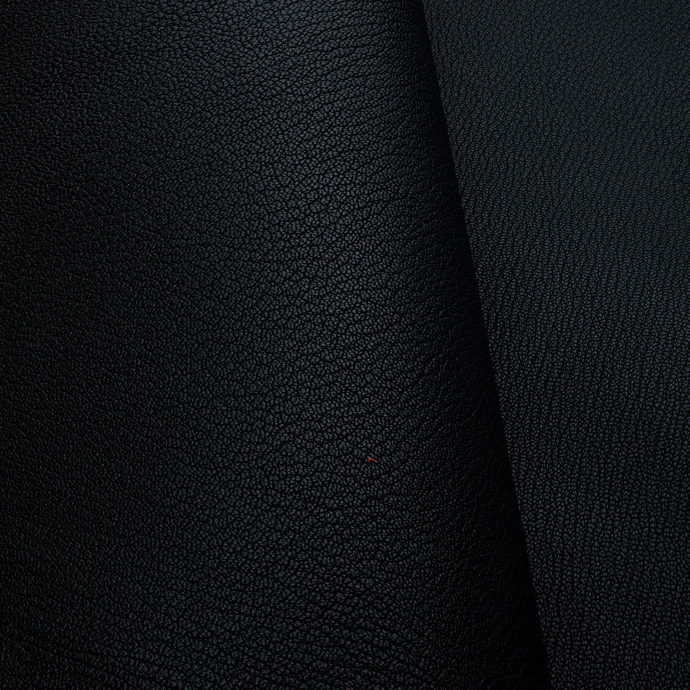 France Goat Skin - Crispe Leather [Black] 0.35~0.40 m2, Finished Goatskin Leather (NOT Cutting size) Leather crafting MLT- P0000DEN