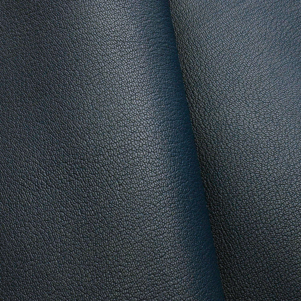 France Goat Skin - Crispe Leather [Light Navy] 0.45~0.50 m2, Finished Goatskin Leather (NOT Cutting size) Leather crafting MLT- P0000DFJ