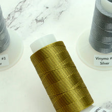 Load image into Gallery viewer, Vinymo MBT - Grossy Metal Thread (Gold, Silver) No.3-50m, No.8-100m Produced by ohtoito, JAPAN
