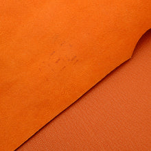 Load image into Gallery viewer, France Goat Skin - Crispe Leather [Orange] 0.50~0.60 m2, Finished Goatskin Leather (NOT Cutting size) Leather crafting MLT- P0000DFV
