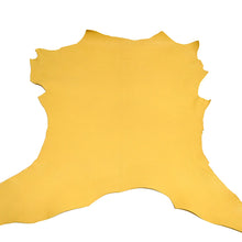 Load image into Gallery viewer, France Goat Skin - Crispe Leather [Light Yellow] 0.45~0.50 m2, Finished Goatskin Leather (NOT Cutting size) Leather crafting MLT- P0000DFU
